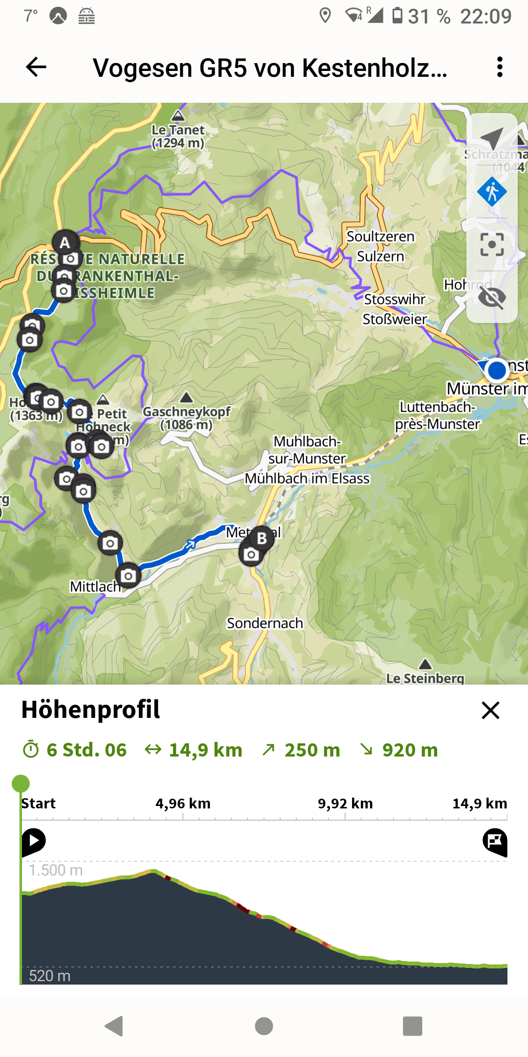 Von Col de la Schlucht nach Metzeral